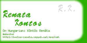 renata kontos business card