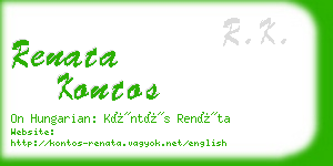 renata kontos business card